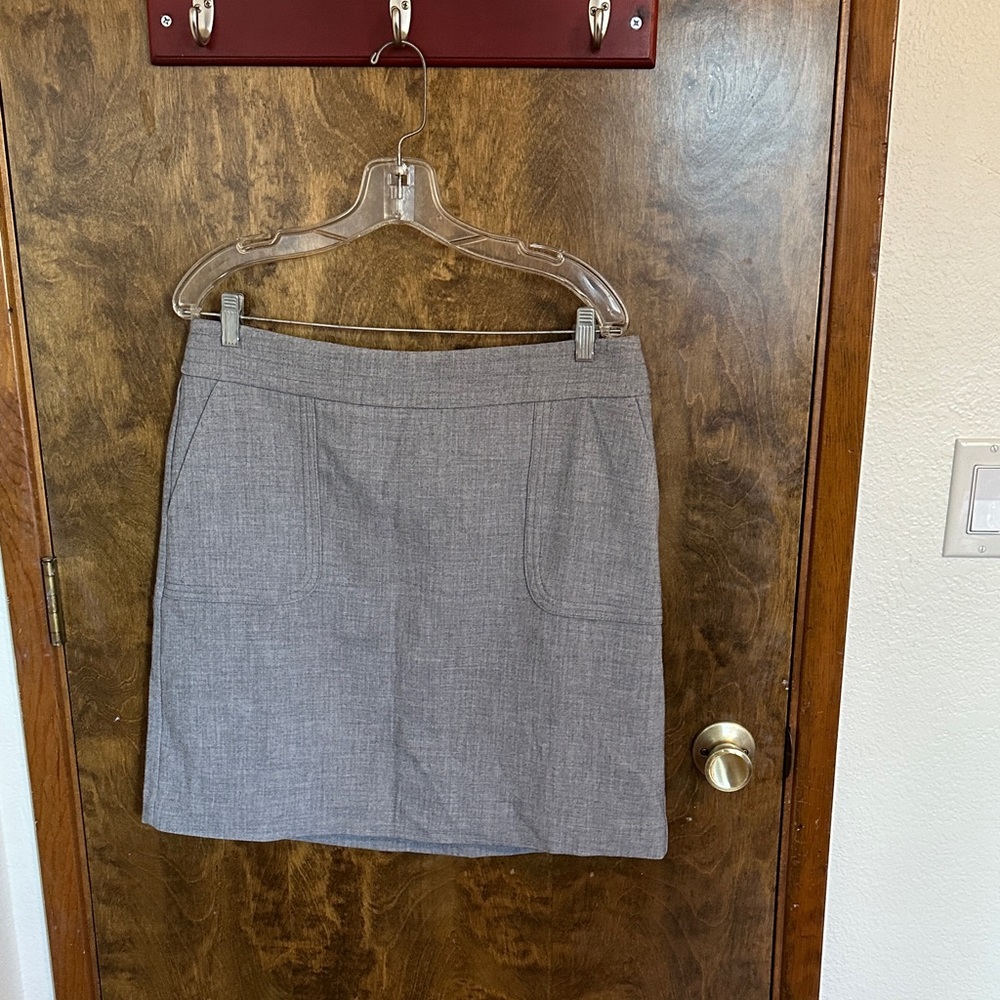LOFT Gray Mini Skirt